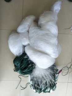 三层渔网粘网挂网8米一20米高草鱼网白连网鲤鱼网鲫鱼网渔网沉网