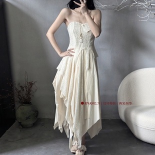 独家高品质 被999＋收藏 Elyw 纯欲仙气显瘦抹胸连衣裙 正版