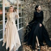 EVAN亿万 羊毛蕾丝上衣亚麻不规则半身裙 d设计师 对版 Elywo