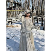 25秋冬新品原创「轻薄款羽绒服」设计感镂空羊毛内搭上衣swaying