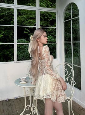 孤品5折 |【正版高定】Ononm*de越南设计师 | 纯欲蕾丝短裙连衣裙