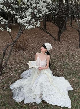 【正版Elywod】设计感不规则挂脖露背吊带上衣沙滩度假风pengtai