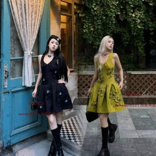 孤品7折【对版SST设计师款 | 非市场Low货】花朵连衣裙显瘦蓬蓬裙