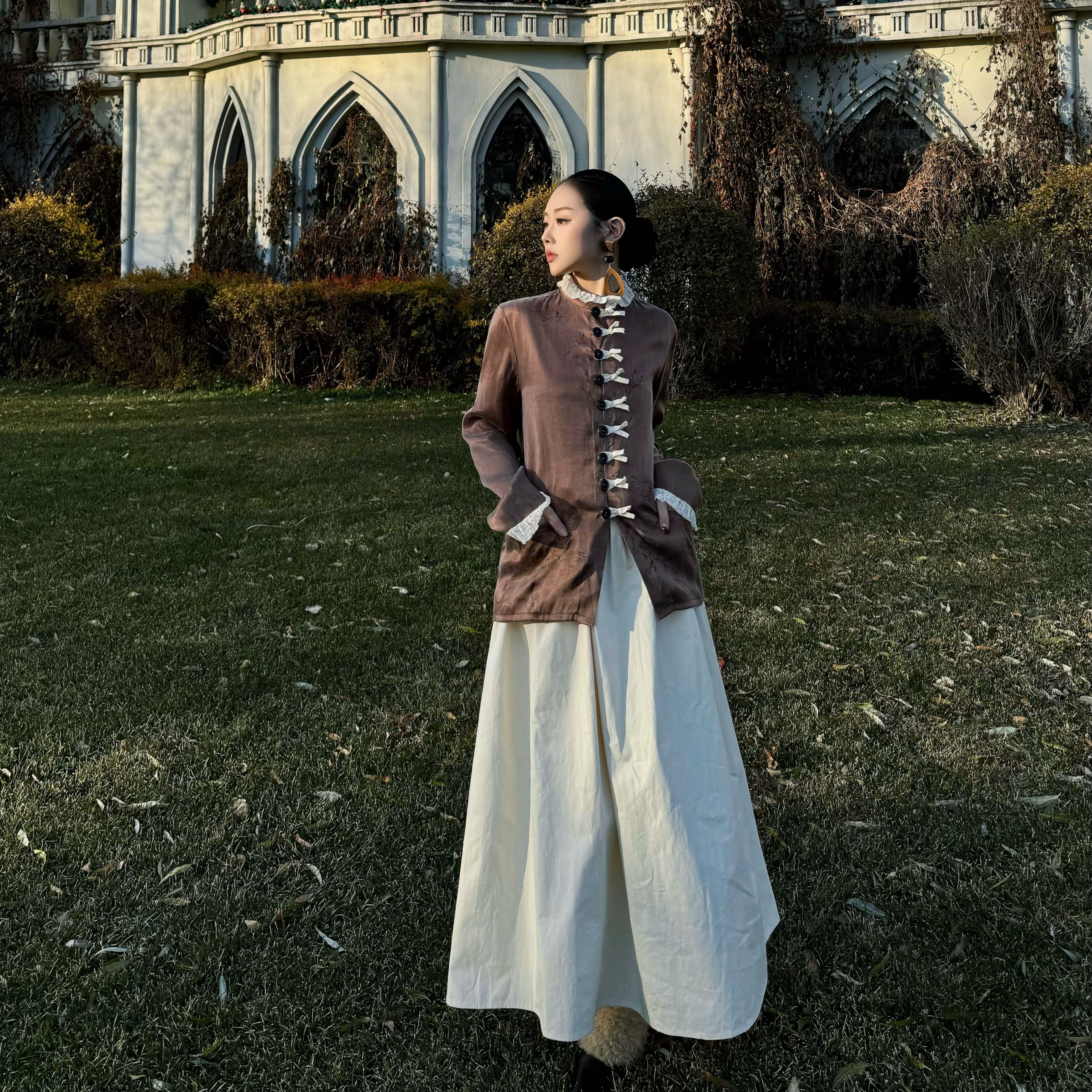 Evan亿万【顶配 | GG】100%铜氨丝新中式排扣衬衫高级感西装外套