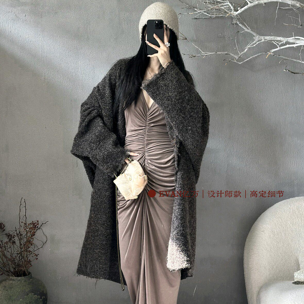 UMA设计师高定版巨保暖毛呢外套