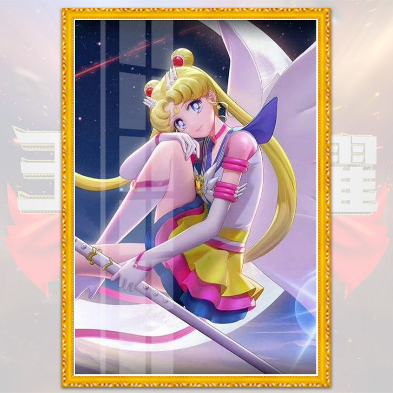 十字绣王昭君永恒水月亮新款竖版王者荣耀美少女战士满砖5d钻石画