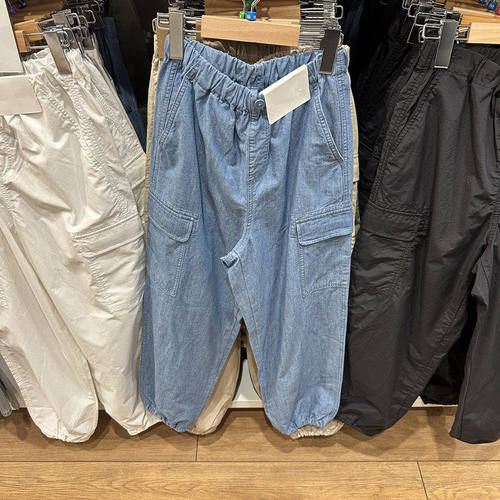 男女童工装束口防蚊长裤夏季