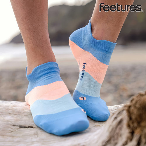 Feetures【精英轻量缓冲款】飞鹊无帮男女运动马拉松跑步吸汗船袜