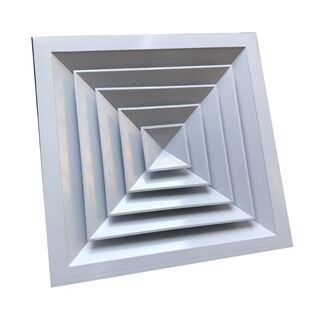 铝合金集成扣板方形散流器方形吊顶扣板风口双层百叶铝扣板出风口