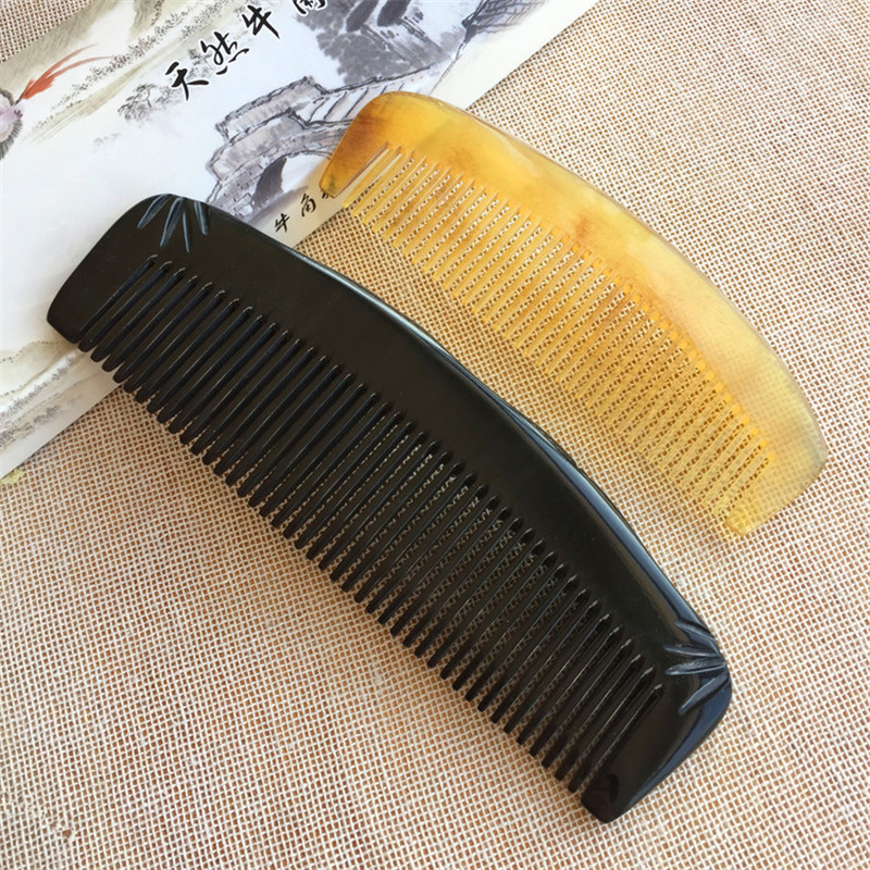 细齿头部经络教师节礼品牛角梳子