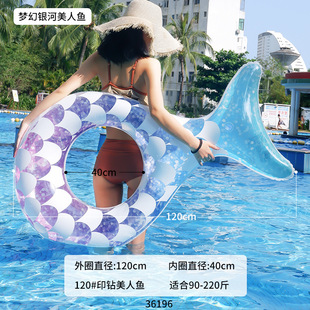 游泳圈儿童成人网红泳圈加厚加大耐磨水上充气浮圈大人小孩腋下圈