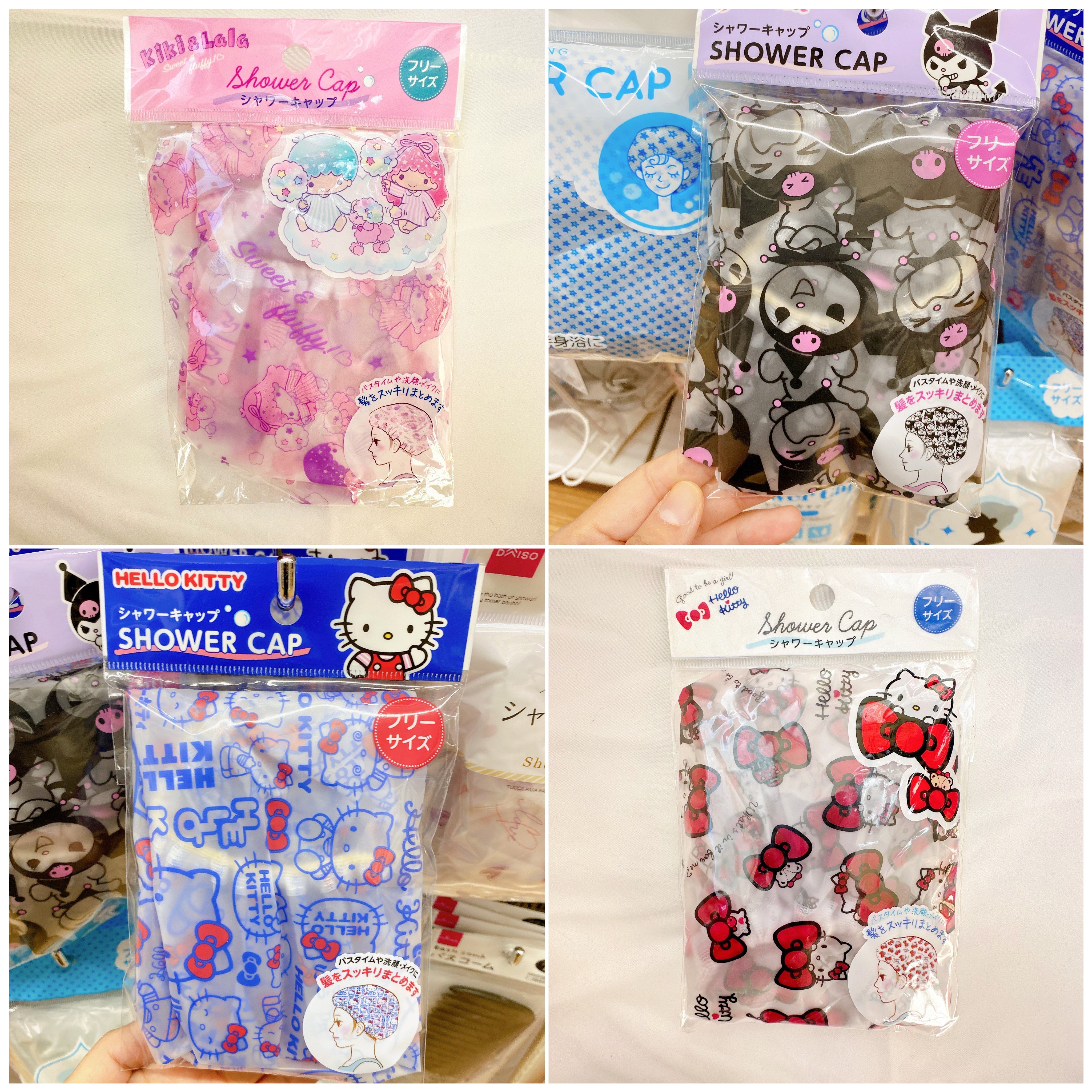 日本三丽鸥原装HelloKitty可爱美乐蒂卡通女款洗澡头套洗发浴帽