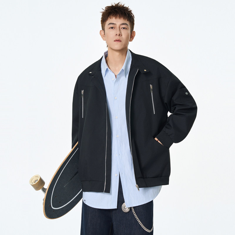 春秋棒球服男女休闲夹克上衣纯色外套A321-J7925-P68,男装夹克,电商A321
