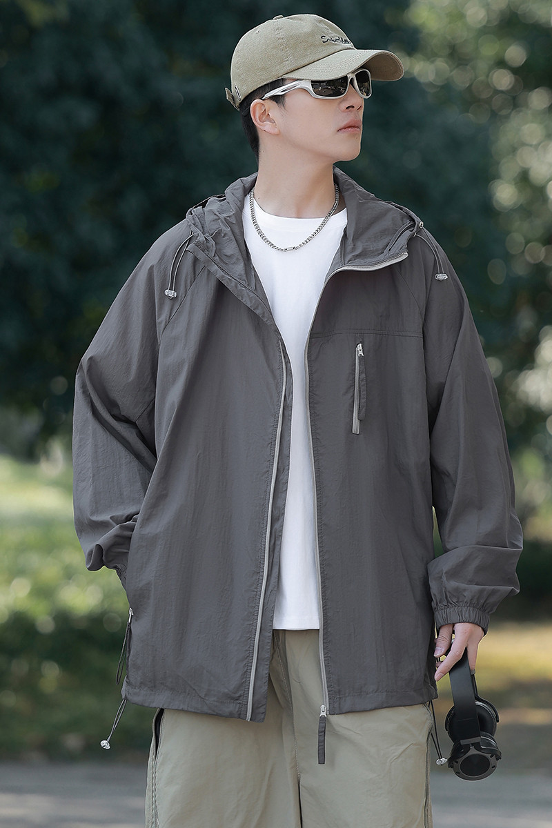 户外防晒衣男女夏季宽松皮肤衣防紫外线连帽外套A321-FS7730-P55,男装防晒衣,电商A321