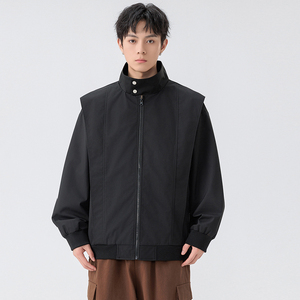 美式复古立领夹克春秋休闲百搭工装外套A321-J7868-P65图片