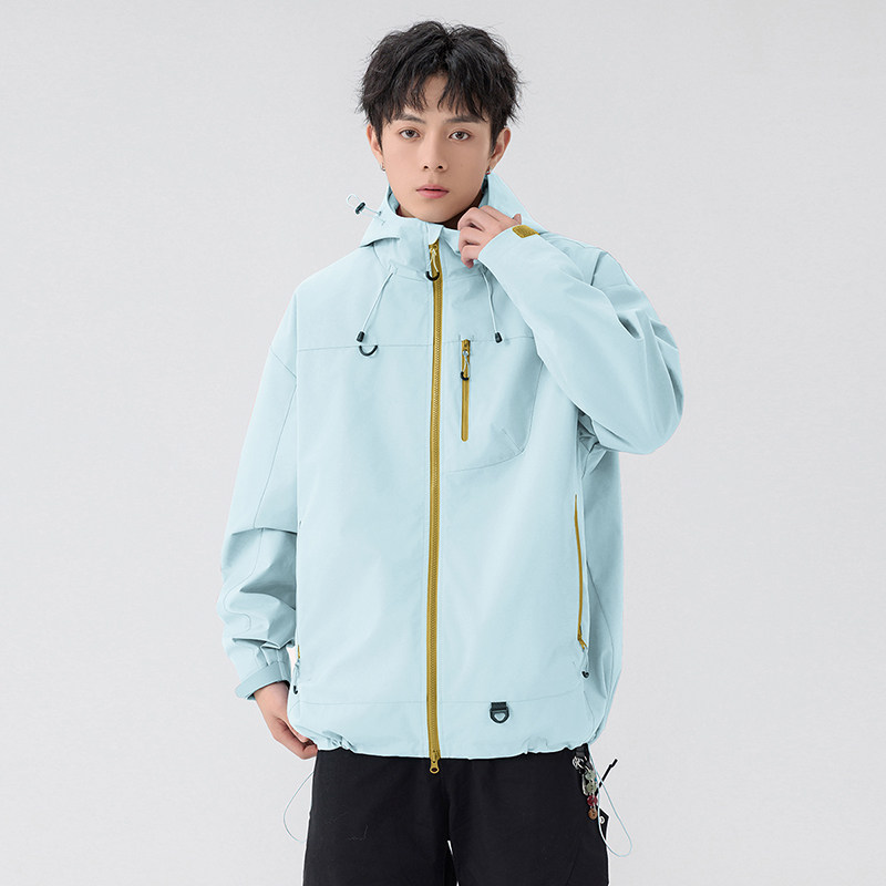 现货春秋美式工装连帽冲锋衣外户外防风宽松夹克A321-J7870-P68,男装夹克,电商A321