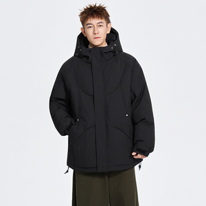 冬季纯色连帽休闲棉袄宽松潮牌棉衣外套A321-MY8852-P99，男装棉衣，电商A321