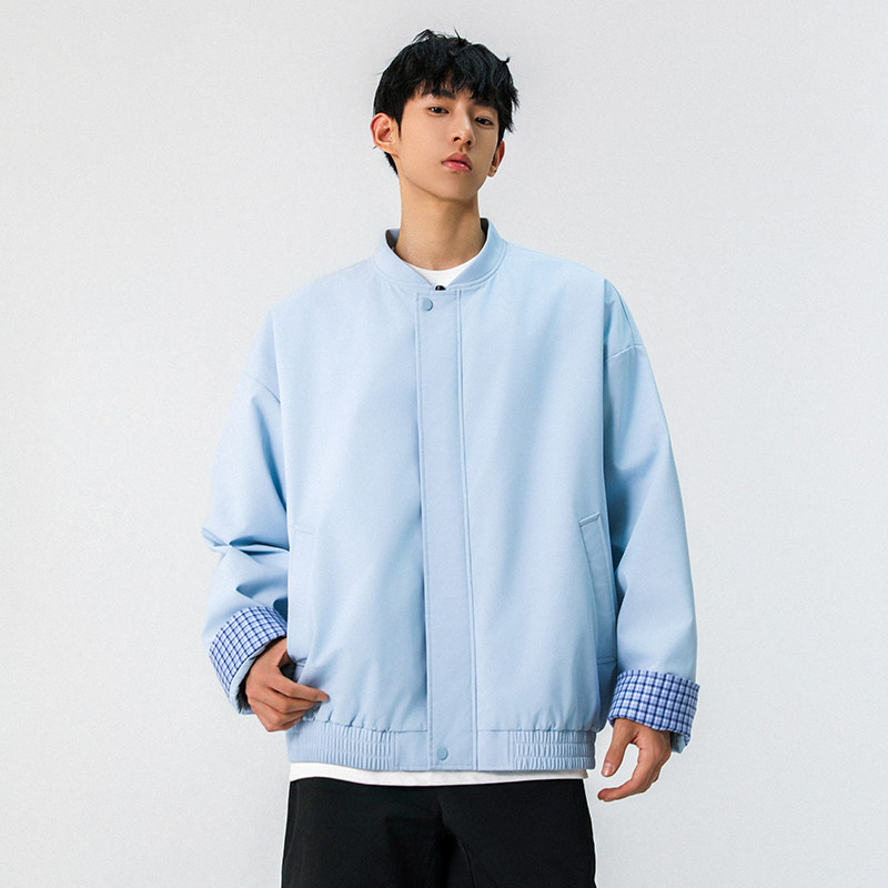 现货春秋美式领可拆卸外套潮牌棒球服冲锋衣夹克A321-J9963-P75,男装夹克,电商A321