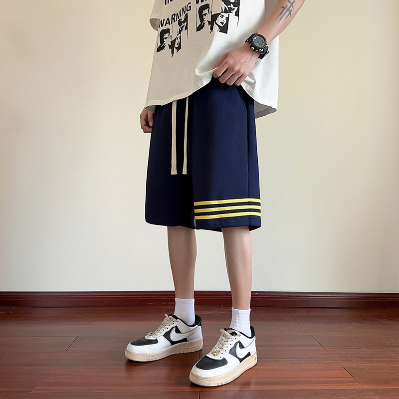 夏季三条杠休闲卫裤透气运动短裤A321-K9150-P35,男装休闲裤,电商A321
