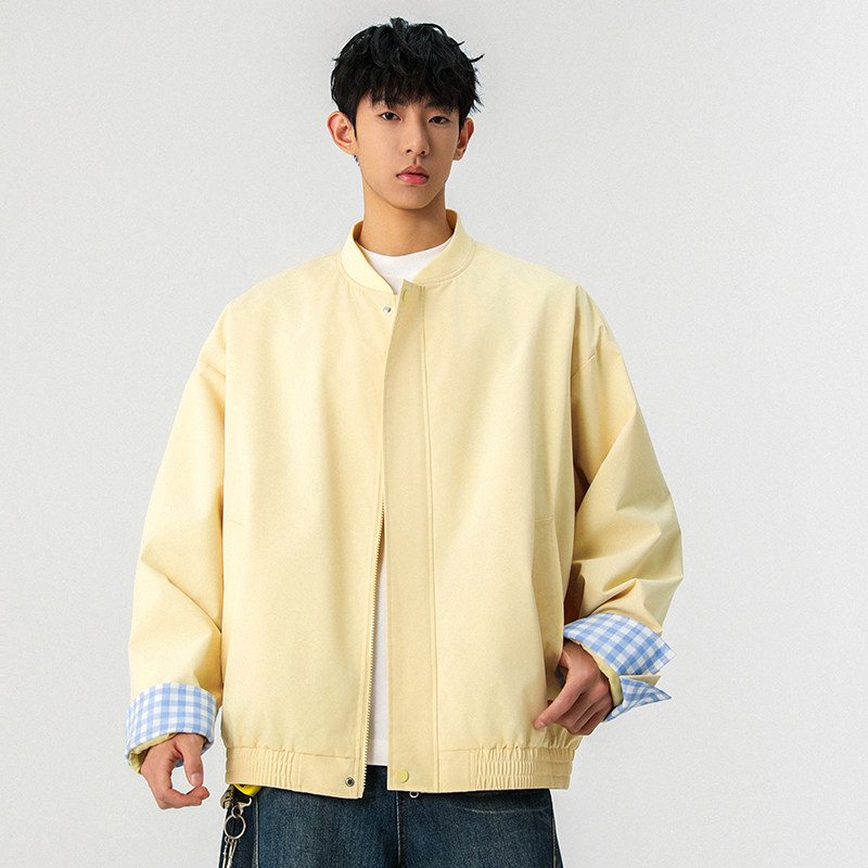 现货春秋美式领可拆卸外套潮牌棒球服冲锋衣夹克A321-J9963-P75,男装夹克,电商A321