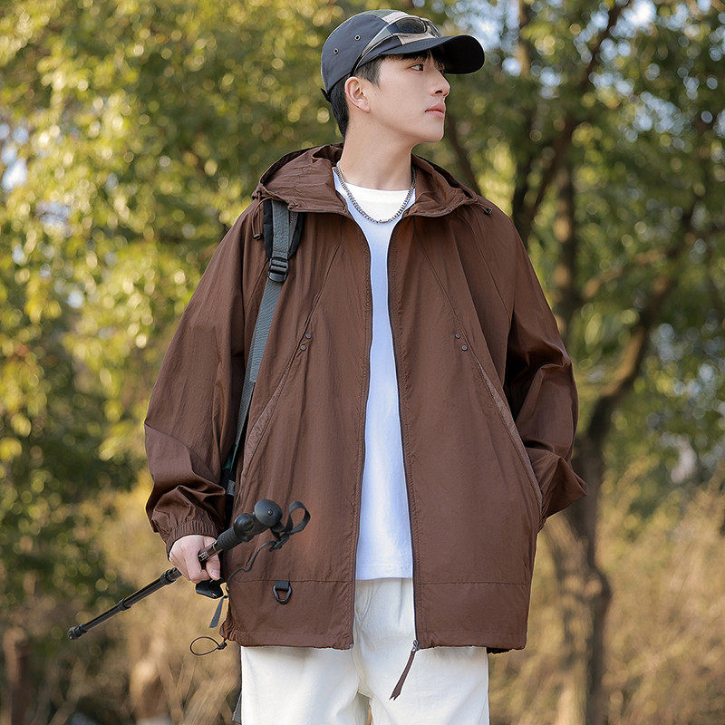 连帽外套男女防晒服宽松休闲百搭上衣A321-FS7732-P55，男装防晒衣，电商A321