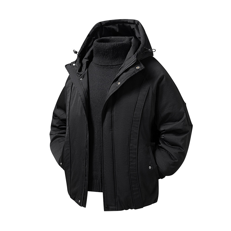 冬季纯色连帽棉服宽松休闲褶皱外套棉衣A321-MY8855-P99,男装棉衣,电商A321