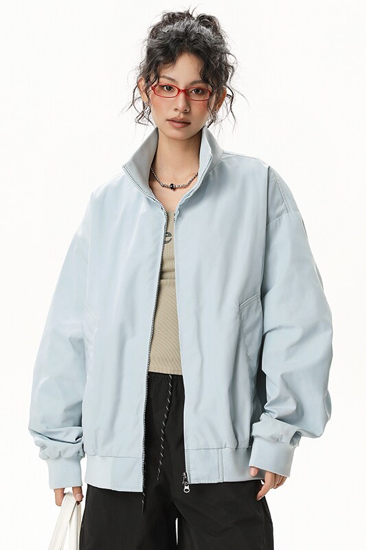 春秋新款棒球服美式立领宽松百搭夹克A321-J9972-P80,男装夹克,电商A321