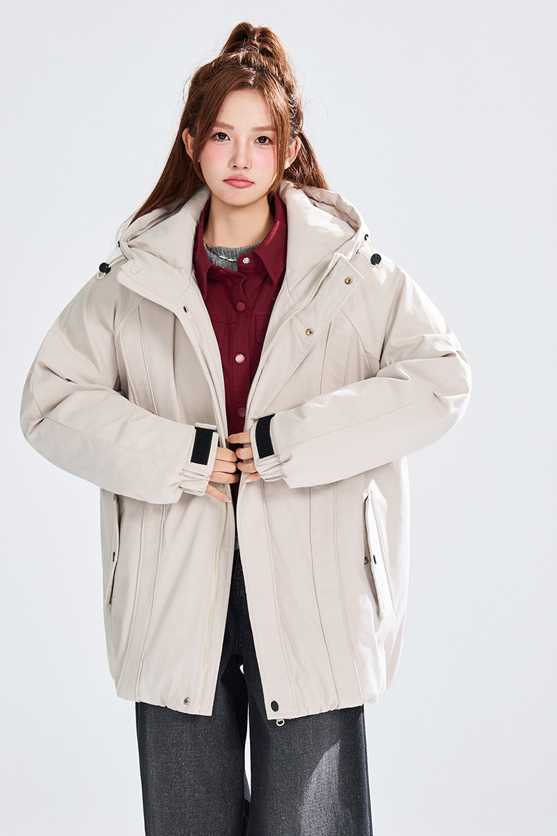 冬季纯色连帽棉服宽松休闲褶皱外套棉衣A321-MY8855-P99,男装棉衣,电商A321