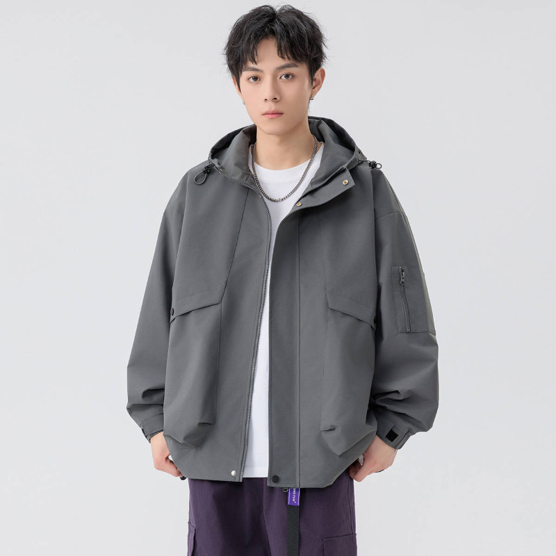春秋连帽冲锋衣美式防水工装户外夹克外套A321-J7872-P75,男装夹克,电商A321