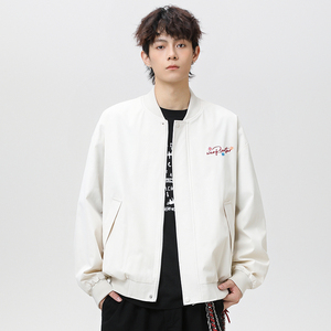 现货春秋男女休闲棒球夹克刺绣立领百搭外套A321-J9951-P75图片