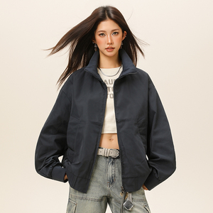 春秋新款棒球服美式立领宽松百搭夹克A321-J9972-P80图片
