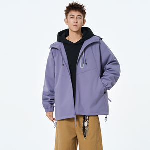春秋男女百搭休闲连帽工装夹克外套A321-J7985-P75图片