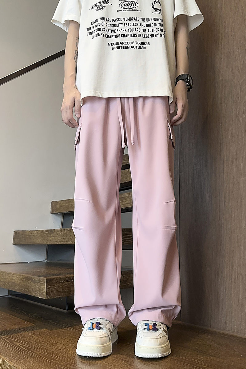 户外多口袋褶皱直筒休闲裤可调节束脚裤A321-K9886-P50,男装休闲裤,电商A321