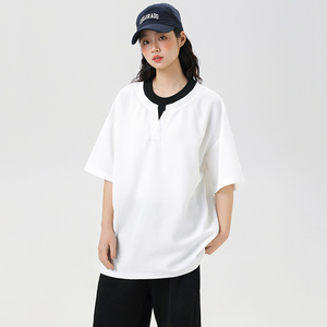 夏季假两件短袖T恤华夫格休闲半袖宽松透气圆领T恤A321-TX251-P35图片