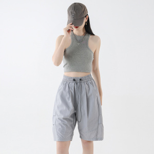 夏季速干短裤薄款透气褶皱伞兵裤宽松休闲五分裤子A321-K9255-P36图片