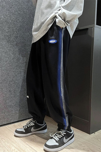 2022新款宽松卫裤男士束脚休闲裤秋季港风九分裤A321-K101-P50图片