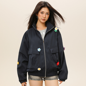 男女春秋工装休闲夹克宽松外套A321-J9976-P85图片