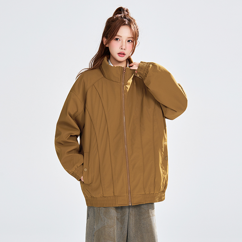 冬季宽松棉衣纯色立领百搭休闲外套A321-MY8866-P88，男装棉衣，电商A321