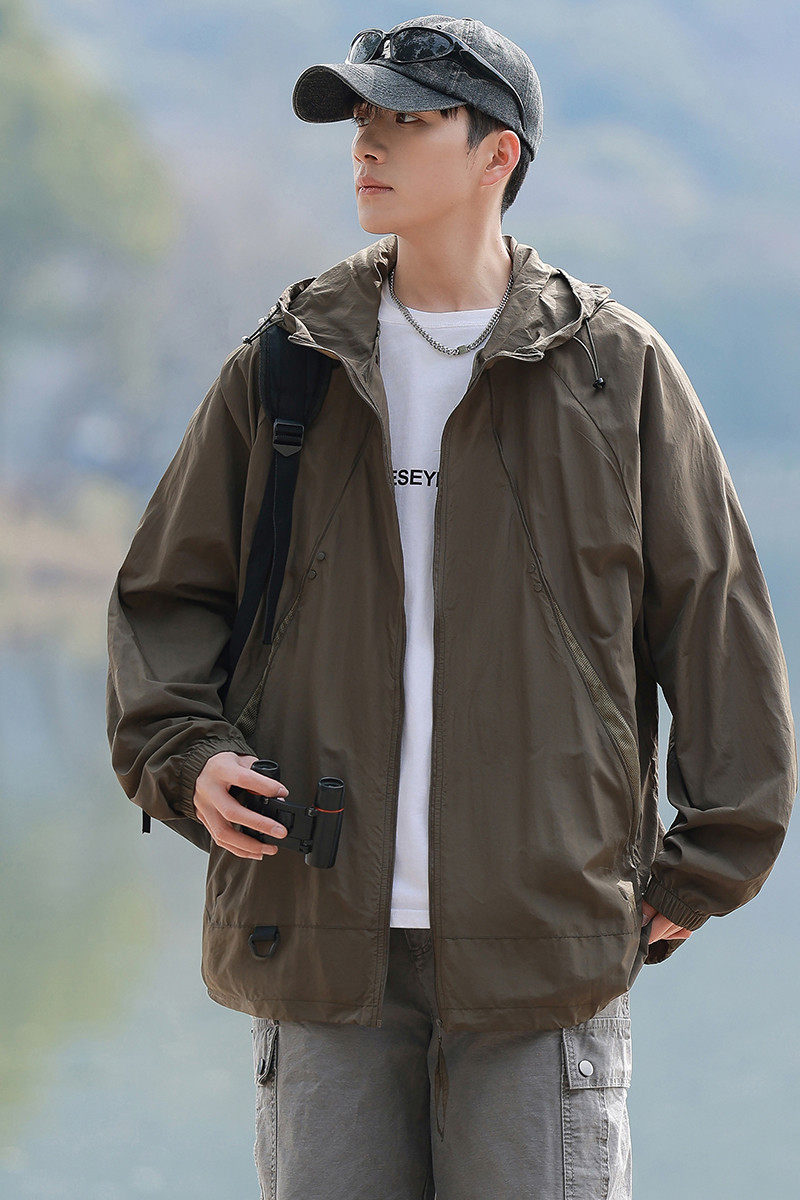 连帽外套男女防晒服宽松休闲百搭上衣A321-FS7732-P55,男装防晒衣,电商A321
