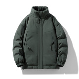 冬季纯色百搭保暖棉衣加厚立领休闲棉服A321-MY8808-P85，男装棉衣，电商A321