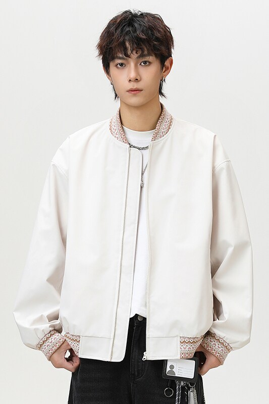 春秋复古棒球服撞色宽松休闲夹克外套A321-J9978-P75,男装夹克,电商A321