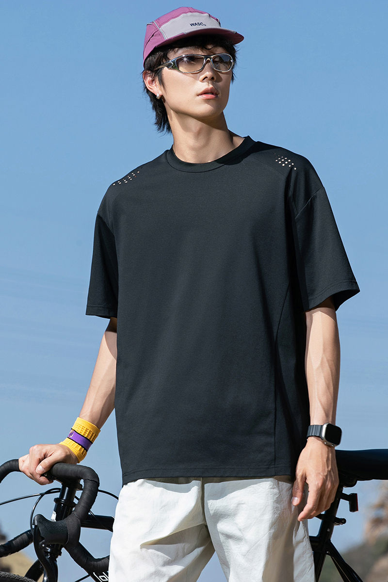 夏季冰感速干男女短袖T恤t恤休闲纯色上衣A321-TX308-P36,男装T恤,电商A321