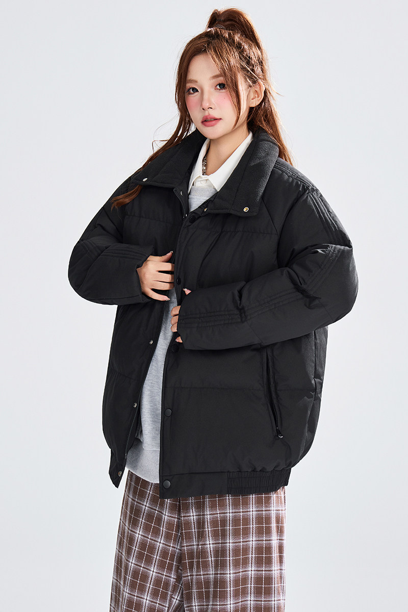 冬季保暖纯色立领棉衣宽松休闲外套A321-MY8835-P90图片