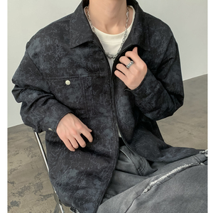 秋季老钱风水墨衬衫百搭休闲长袖衬衣A321-CS038-P70 控109图片