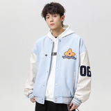 春秋棒球服外套男女刺绣PU休闲宽松夹克A321-J9953-P90，男装夹克，电商A321