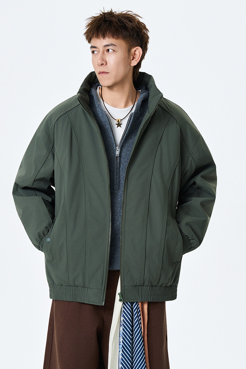 冬季宽松棉衣纯色立领百搭休闲外套A321-MY8866-P88,男装棉衣,电商A321