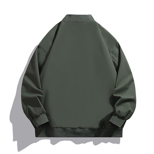 美式复古棒球服外套男纯色潮牌宽松休闲飞行夹克A321-J7803-P55图片