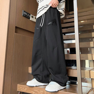 秋季百搭休闲卫裤多口袋直筒华棉长裤A321-KZ006-P55 控89图片