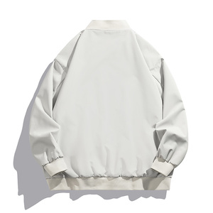 美式复古棒球服外套男纯色潮牌宽松休闲飞行夹克A321-J7803-P55图片