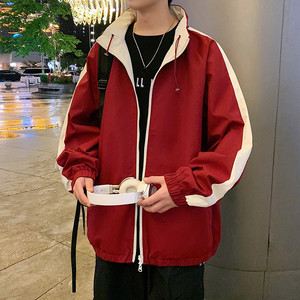 拼接撞色立领夹克春秋季潮牌双面穿休闲外套A321-J7907-P65图片